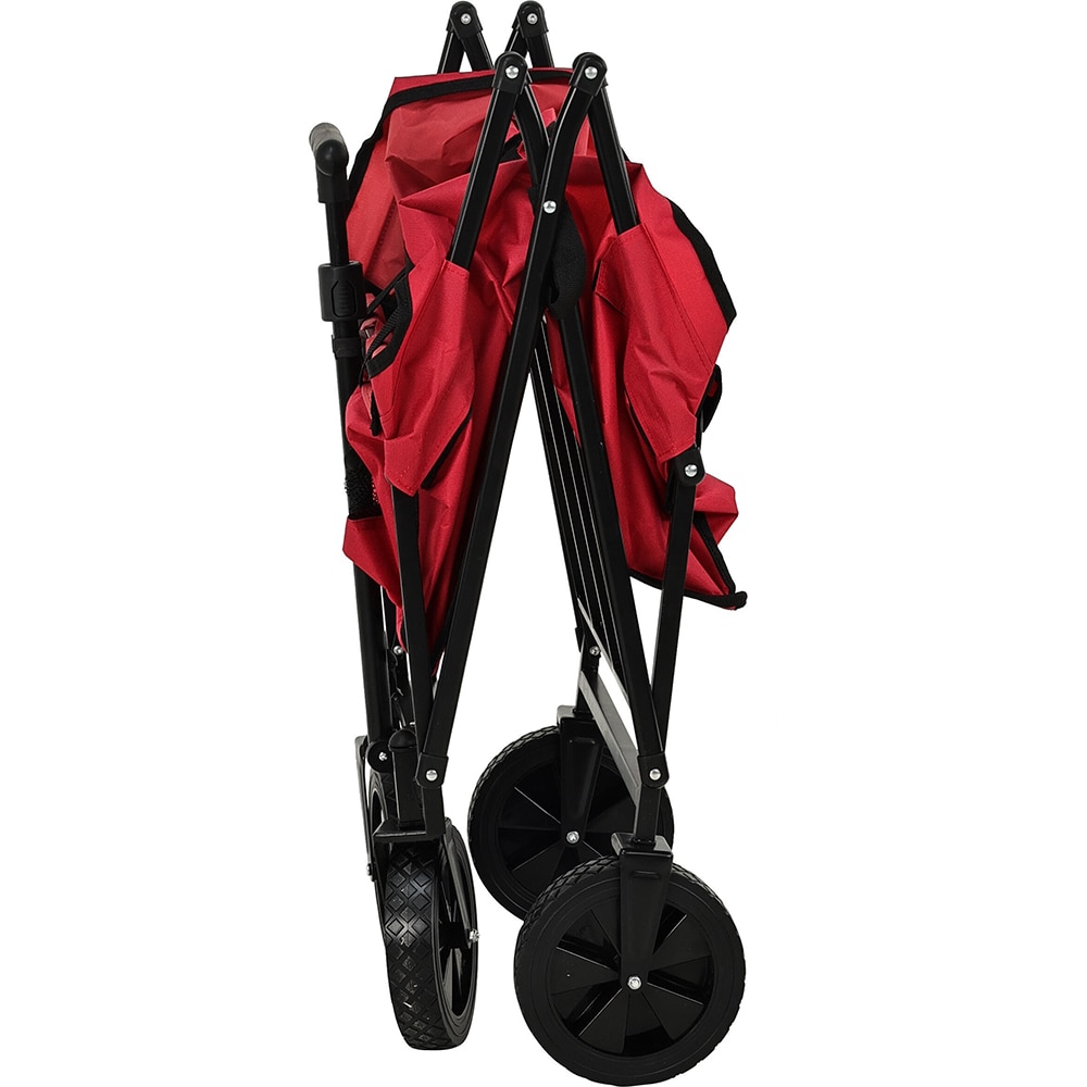 Carucior plaja, pliabil, 93 x 50.5 x 106 cm, rosu
