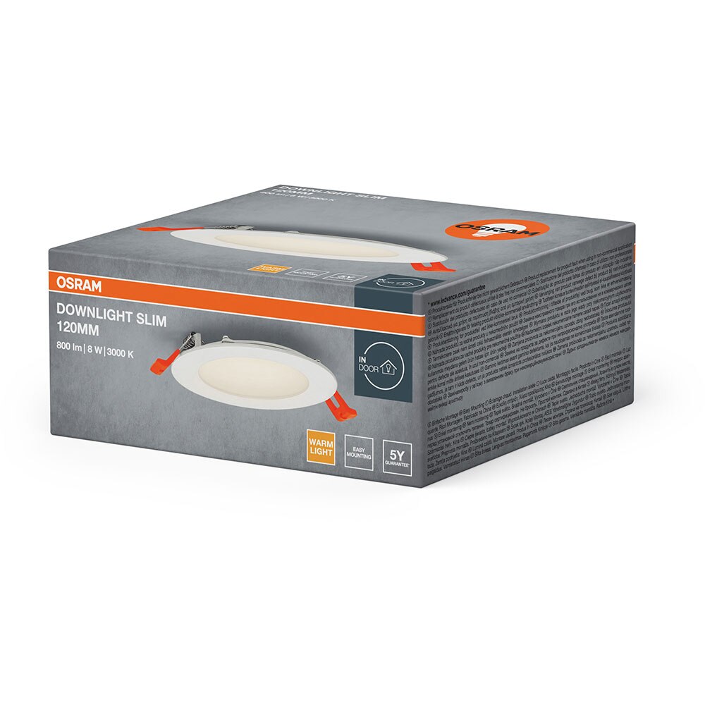 Spot LED OSRAM, 8W, 550lm, lumina calda, IP20, plastic, alb