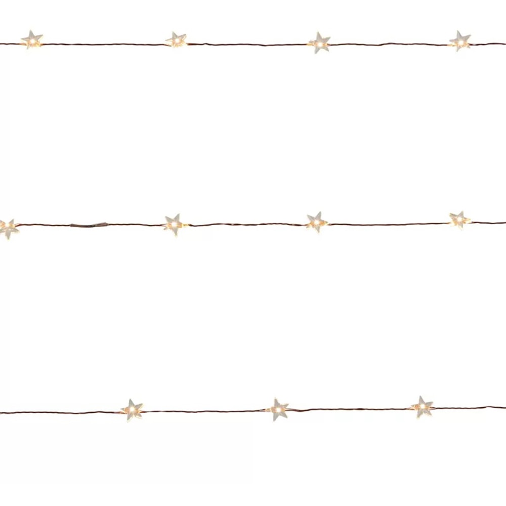 Ghirlanda luminoasa stele, 100 LED, 8 m, iluminare alb cald