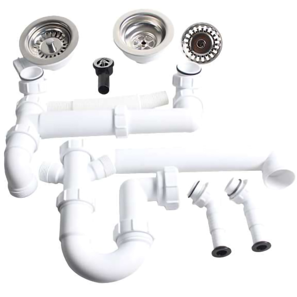 Kit sifon Cooke & Lewis, 20 x 37 cm, pentru chiuvete cu 2 cuve