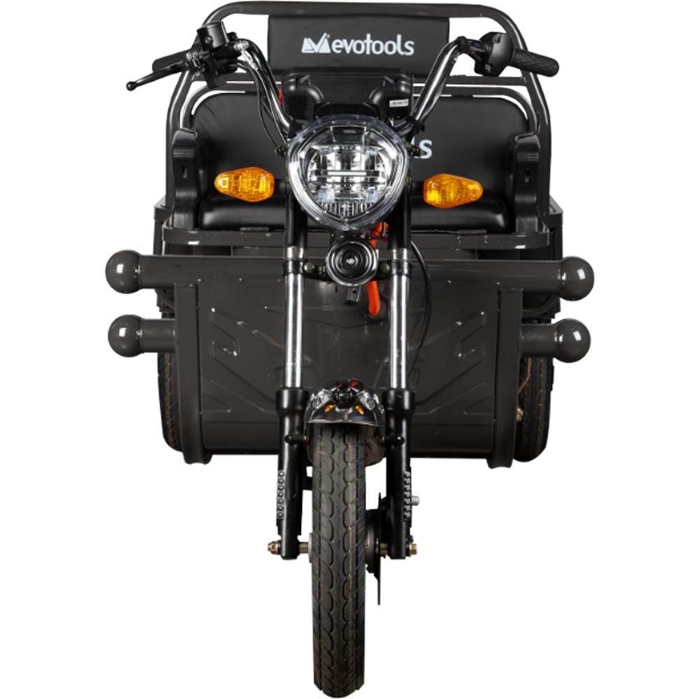 Triciclu electric Evotools Cargo TRCC800, 800W, Viteza 25 Km/h, Autonomie 35-45 Km, negru