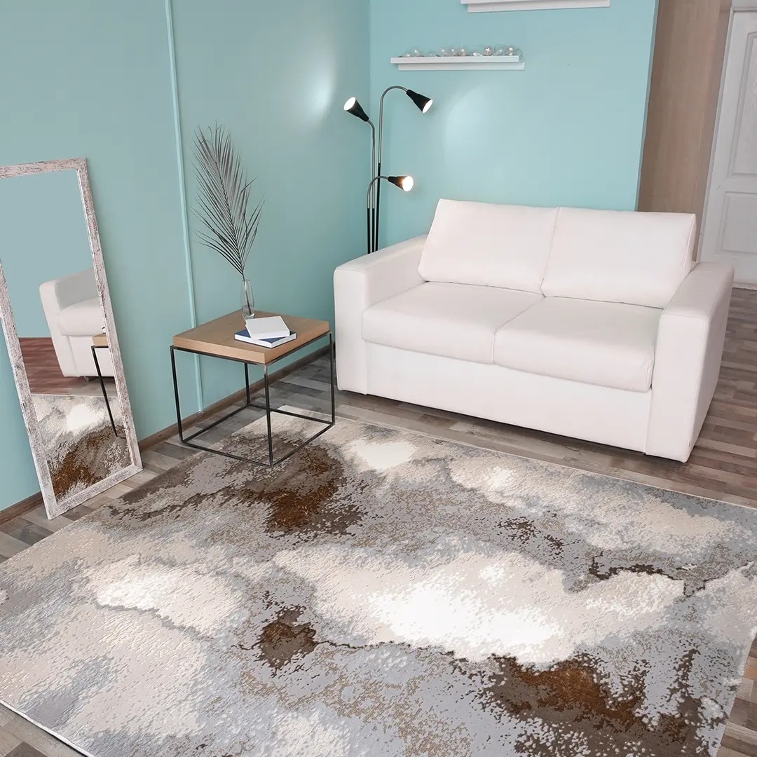 Covor camera, crem maro, 80 x 150 cm, Nova