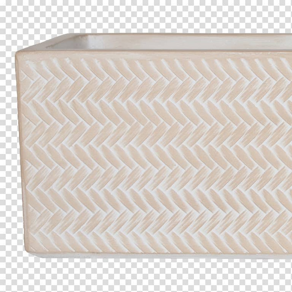 Jardiniera flori VERVE, lut, 60 x  17 cm, bej