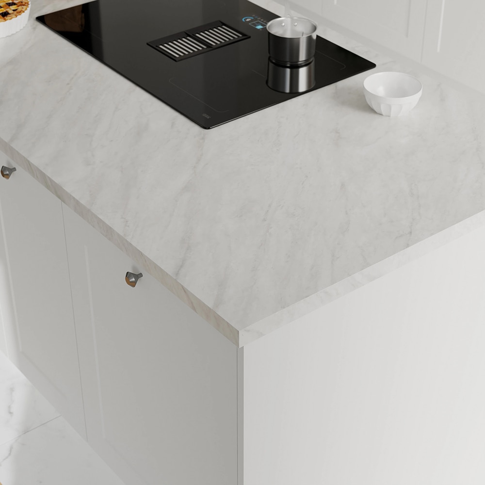 Blat bucatarie GOODHOME, 300 x 62 x 3.8 cm, PAL, alb quartz