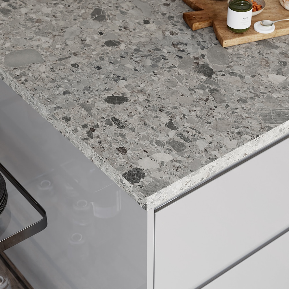 Blat bucatarie GOODHOME Ceppo, 300 x 62 x 3.8 cm, PAL, gri