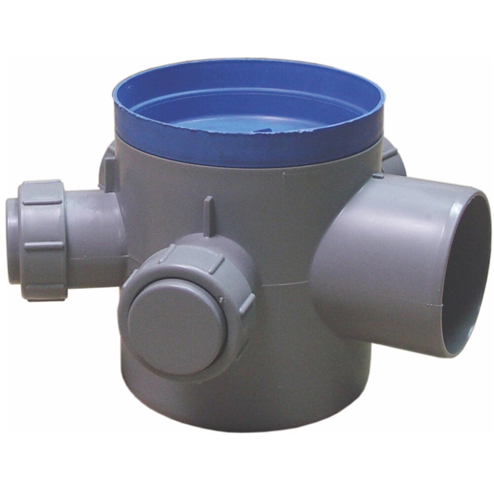 Sifon pardoseala D40, 4 intrari, H 120 mm, gri