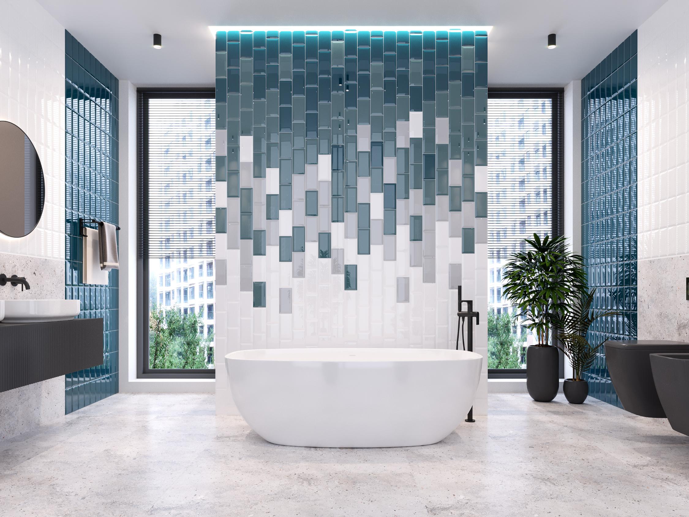 Faianta Metrotiles Grey, 10 x 20 cm, 7 mm, 0.88 mp/cutie