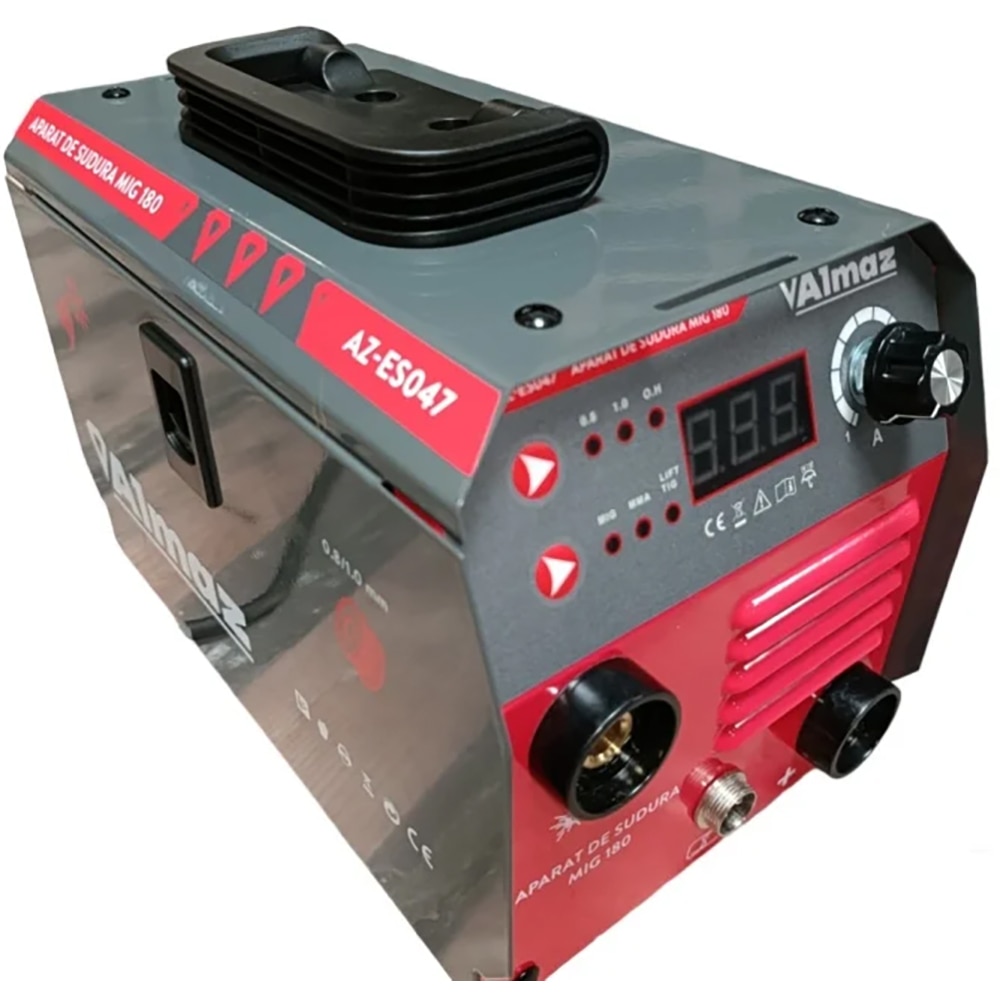 Invertor sudura ALMAZ, Mig Mma Tig, 180A, 26 x 15 x 18 cm, metal, argintiu