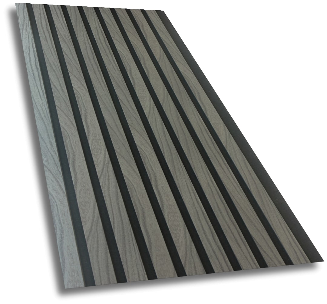 Panou riflaj pentru pereti si tavane Veltadoors, 60 x 260 cm, 1.56mp, MDF, negru 