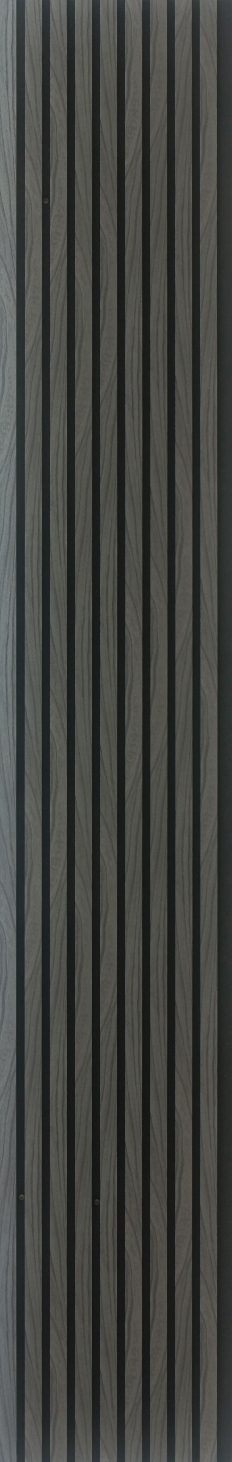 Panou riflaj pentru pereti si tavane Veltadoors, 60 x 260 cm, 1.56mp, MDF, negru 