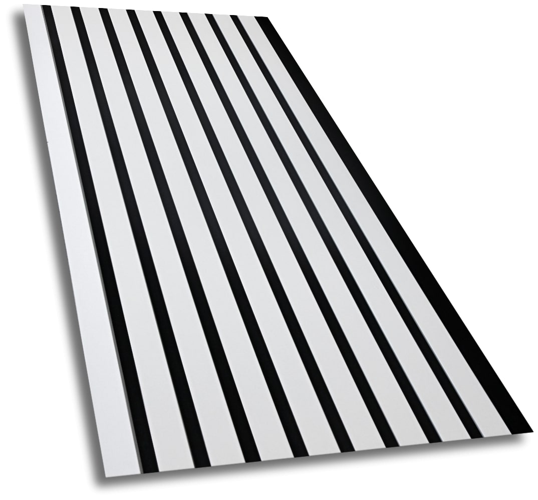 Panou riflaj  pentru pereti si tavane Veltadoors, 60 x 260 cm, 1.56mp, alb