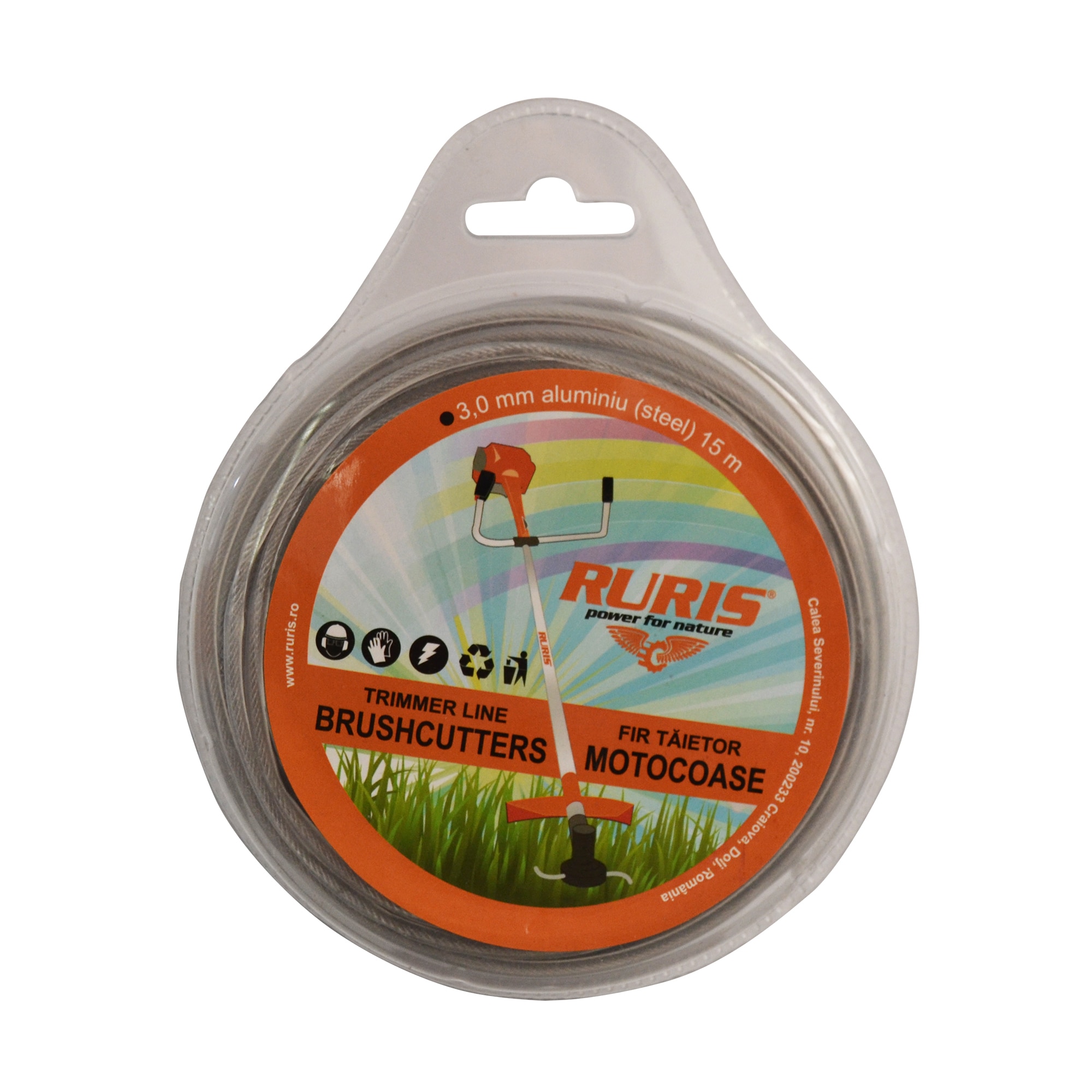 Fir motocoasa RURIS 6-182, 3mm, aluminiu, 15m