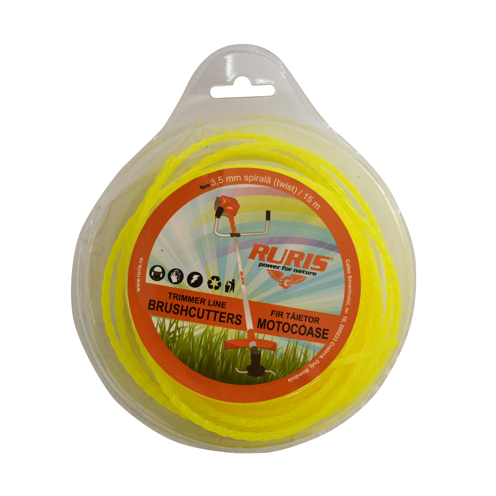 Fir Motocoasa, 3.5 mm, Spirala, 15 m  Ruris