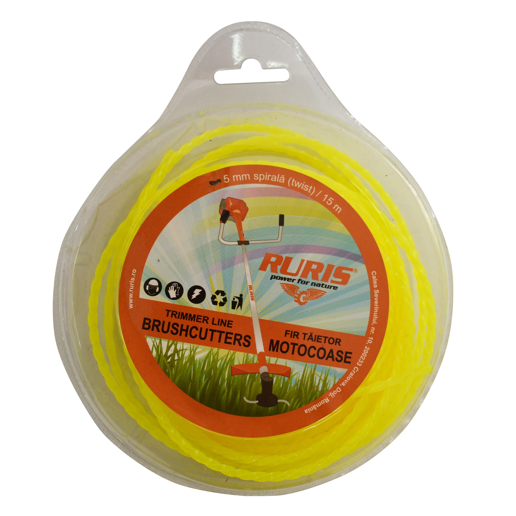 Fir Motocoasa, 5 mm, Spirala, 15 m  Ruris