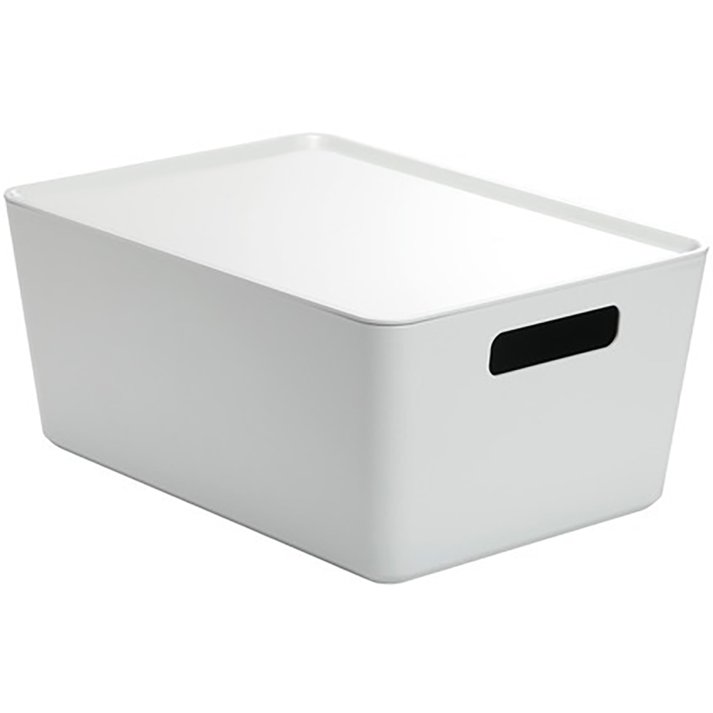 Cutie cu capac 32 x 24 x 14 cm, 10l, plastic, alb