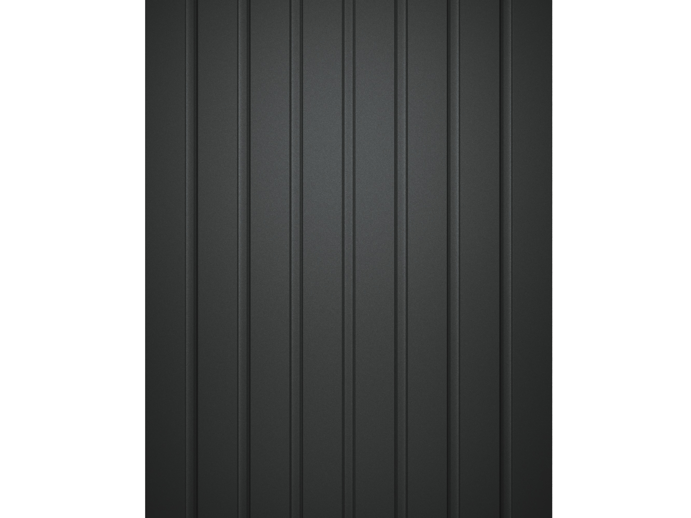 Panou riflaj Wood Class, 1.2 x 12.5 x 270 cm, polimer, negru