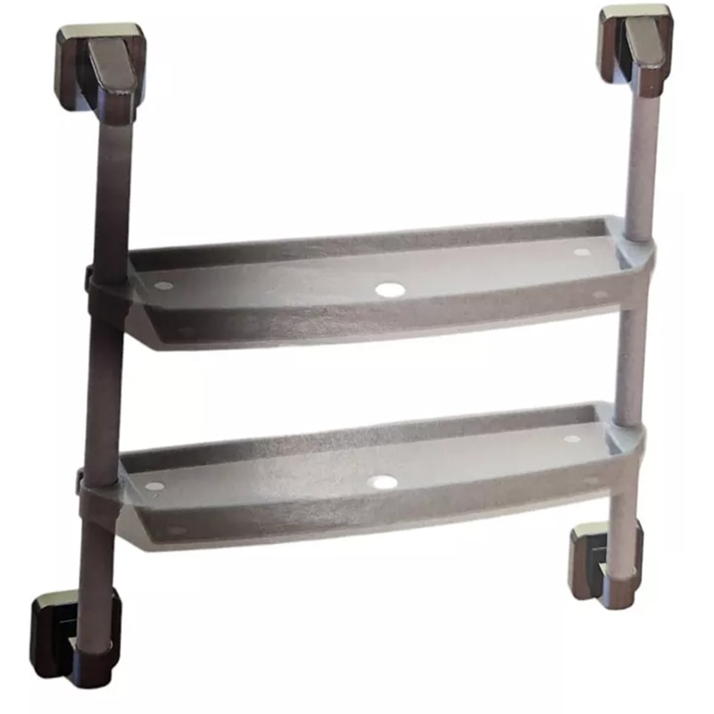 Etajera baie dubla NIKIPLAST-M 03396, PVC, alb