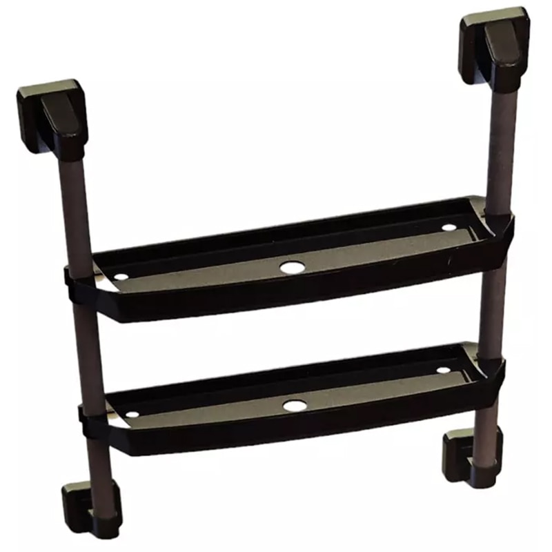 Etajera baie dubla NIKIPLAST-M 03397, PVC, negru