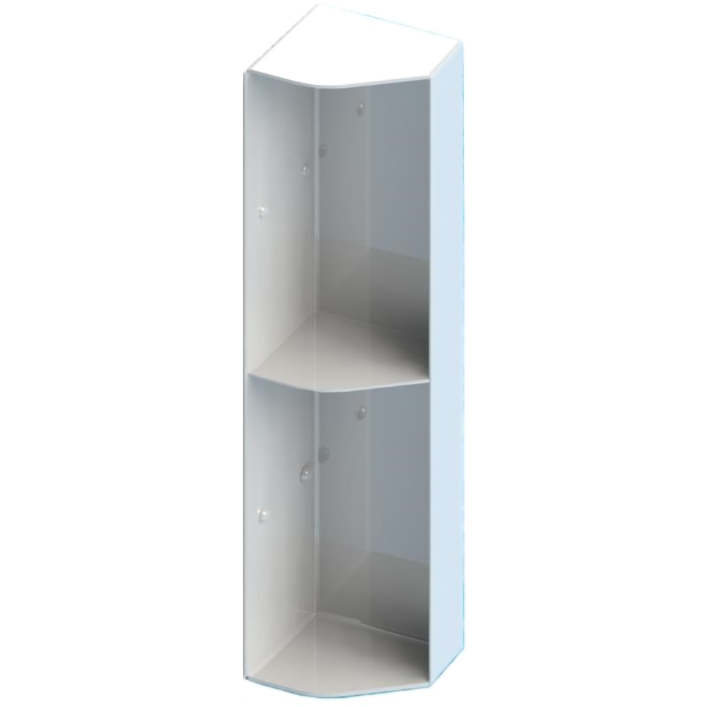 Raft de colt NIKIPLAST-M 02002, PVC, 13 x 11 x 55 cm, alb