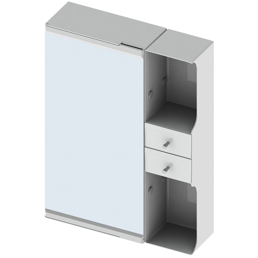 Etajera baie NIKIPLAST-M 03243, PVC, 13 x 11 x 55 cm, alb