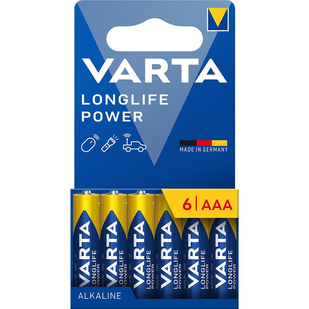 Baterii VARTA Long Life Power, AAA, 1.5V, 6 bucati