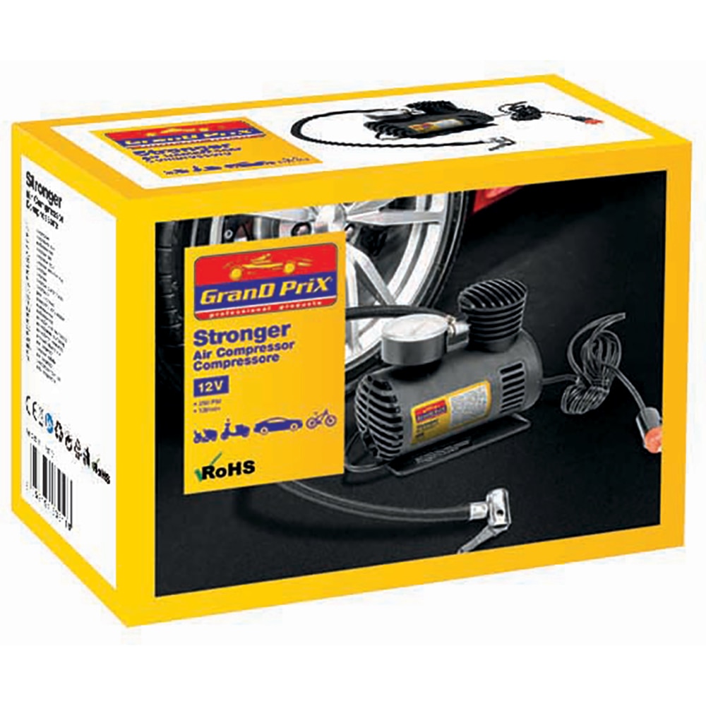 Compresor auto cu manometru GRAND PRIX Strong, 12V, 250psi