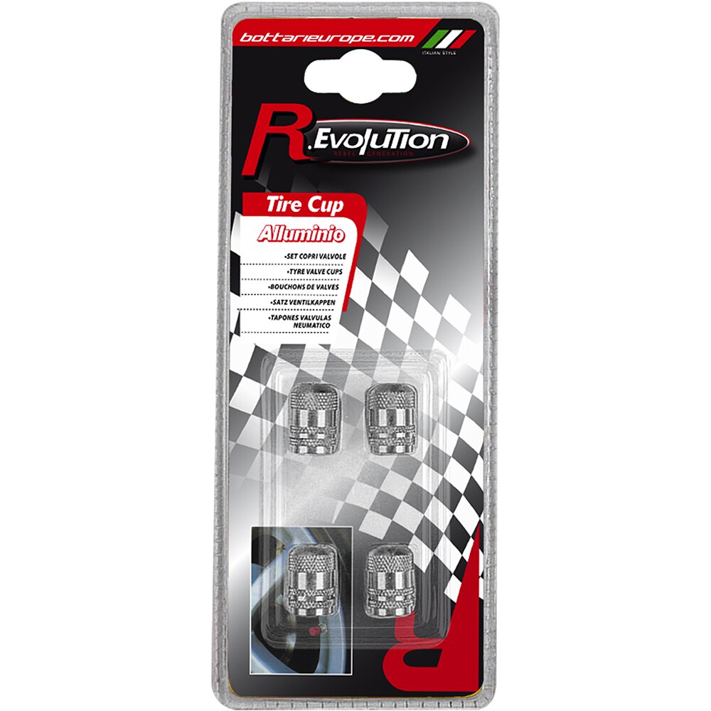 Capace ventil BOTTARI Tire Cup, plastic, 4buc, negru