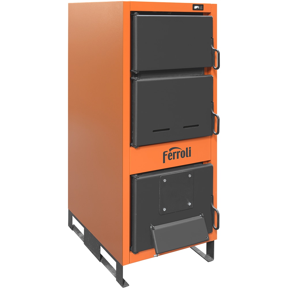Cazan combutibil solid FERROLI Jar 23FWB35, 35Kw, 96.9 x 56 x 129.4 cm