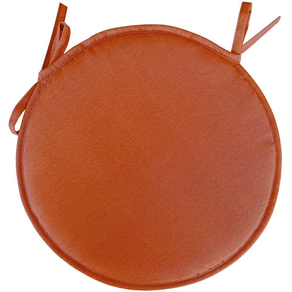 Perna rotunda pentru scaun COCOS, 38 x 38 x 3 cm, bumbac si poliester, portocaliu