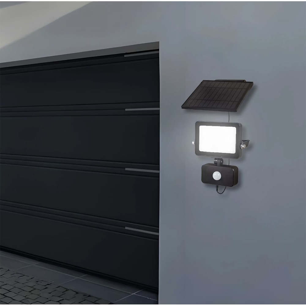 Proiector solar SITE, 7.5W, 500lm, negru