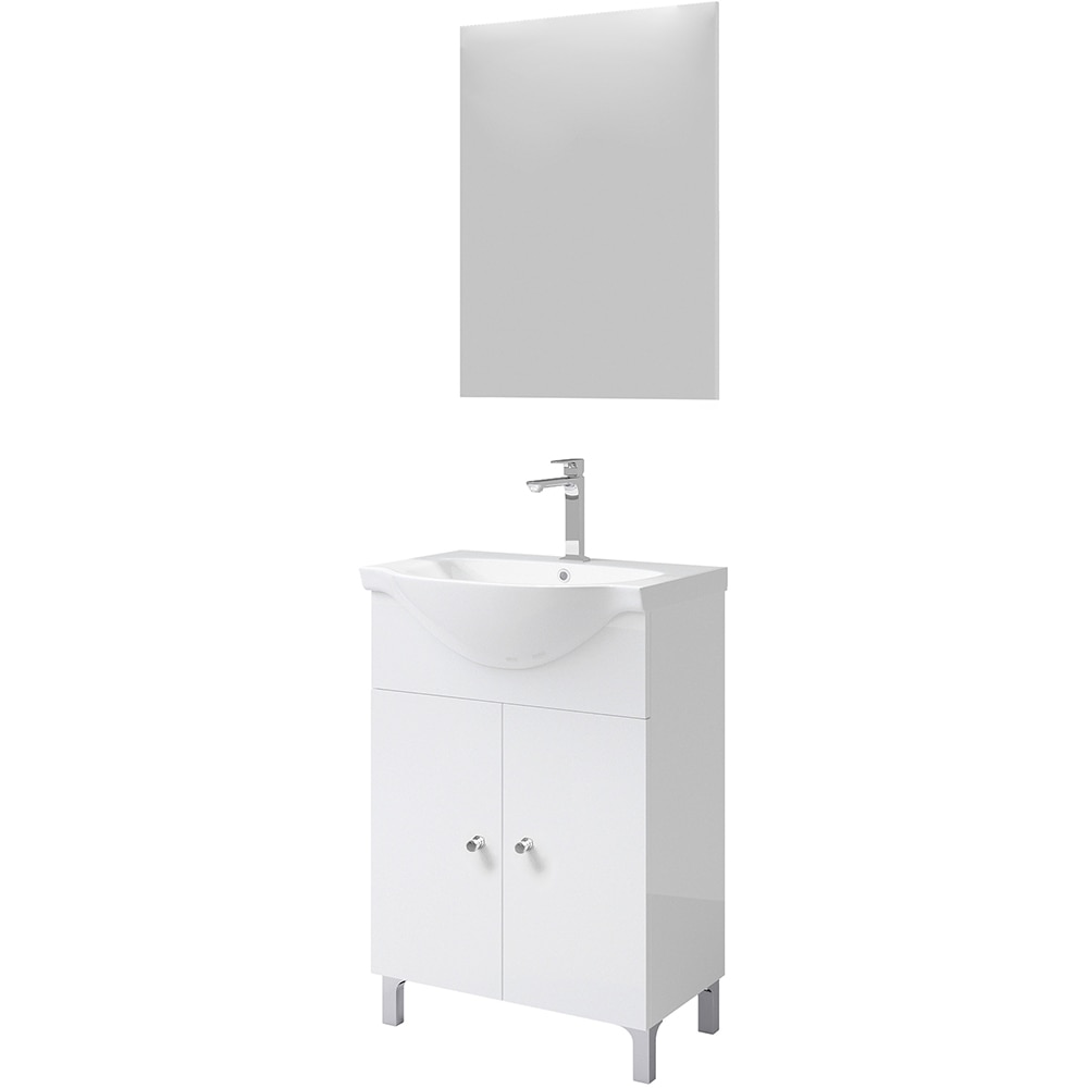 Set mobilier baie Best, 3 piese, 50 cm, alb