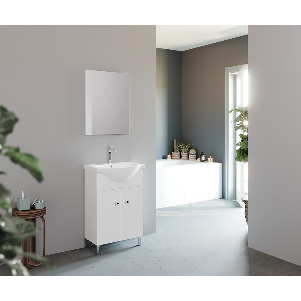 Set mobilier baie Best, 3 piese, 50 cm, alb