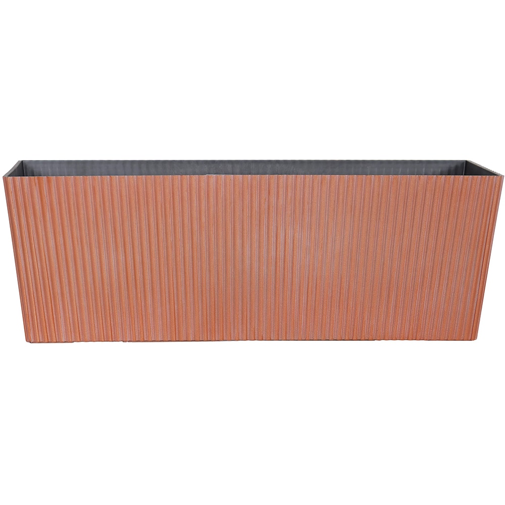 Jardiniera flori VERVE, plastic, 60 x 21 cm, maro