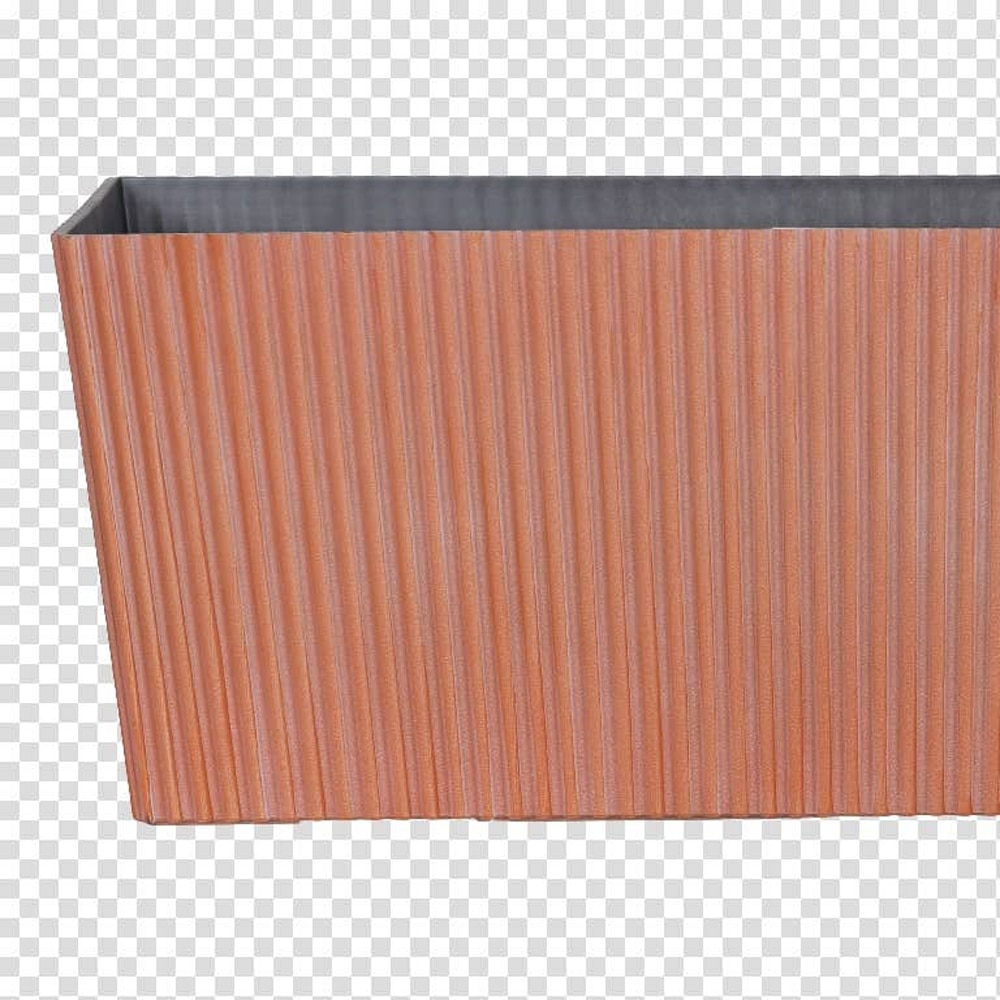 Jardiniera flori VERVE, plastic, 60 x 21 cm, maro