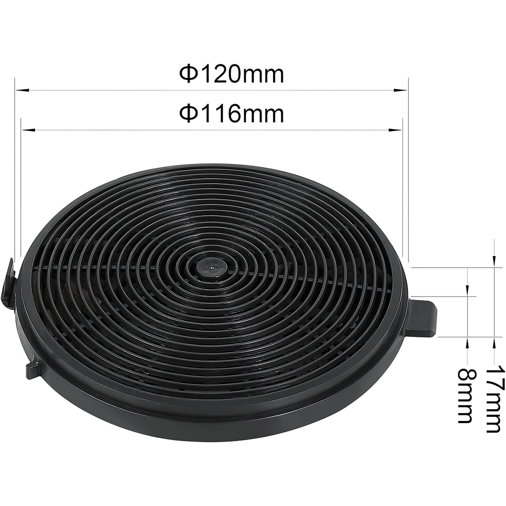 Filtru de carbon pentru hota CARBFLT150, negru, 2 bucati