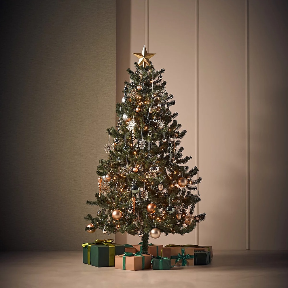 Varf brad stea aurie, 20 cm