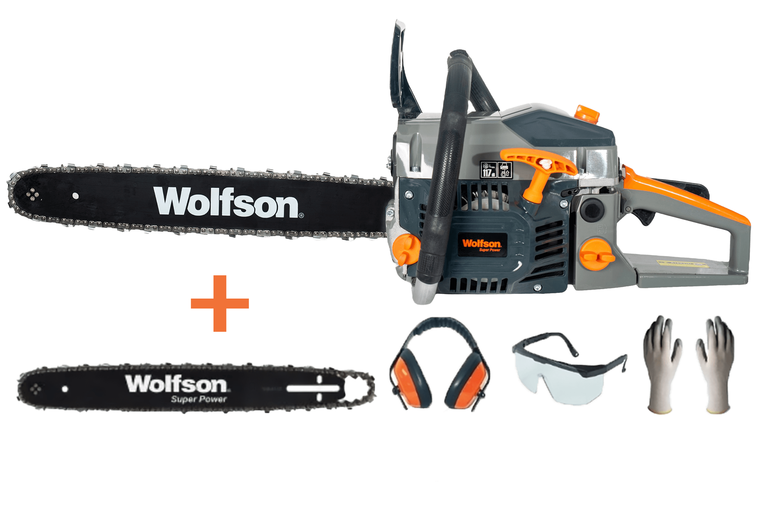 Drujba benzina (Motofierastrau) Wolfson STX-620, 58 CC, 3.5 CP, lungime lama 45 cm, 7.2 kg