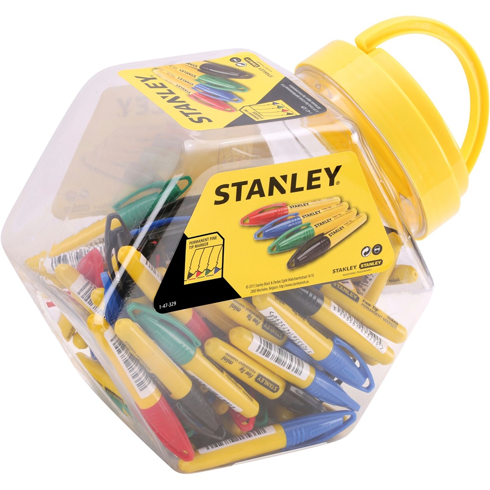 Mini Marker permanent STANLEY Fine Tipe, varf subtire, 72 bucati, multicolor
