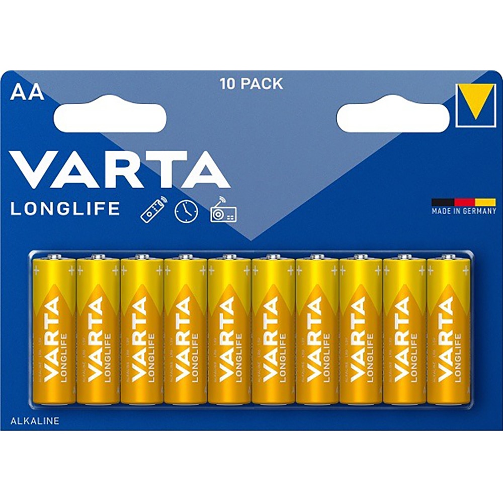 Baterii alcaline VARTA Longlife Power AA, 10 bucati