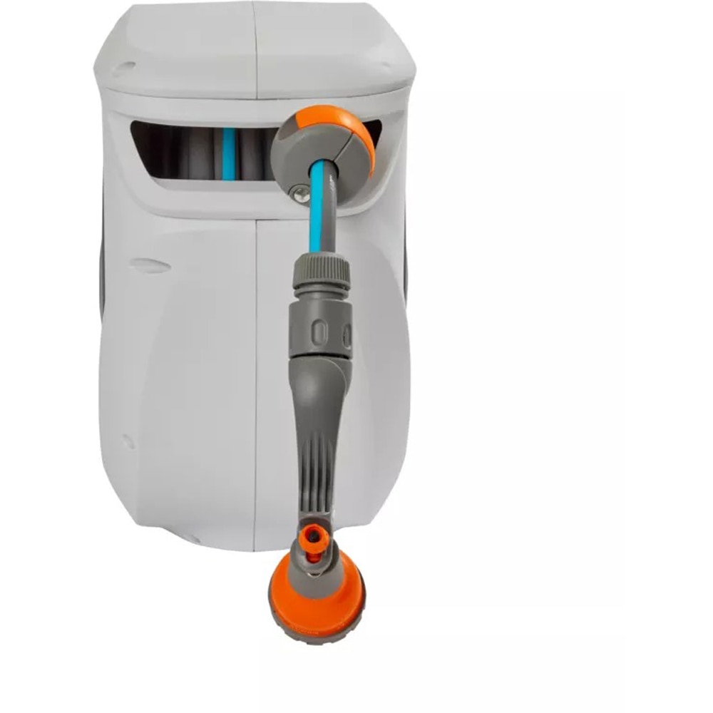 Derulator furtun automat, montaj pe perete, 20 m, polipropilena, alb