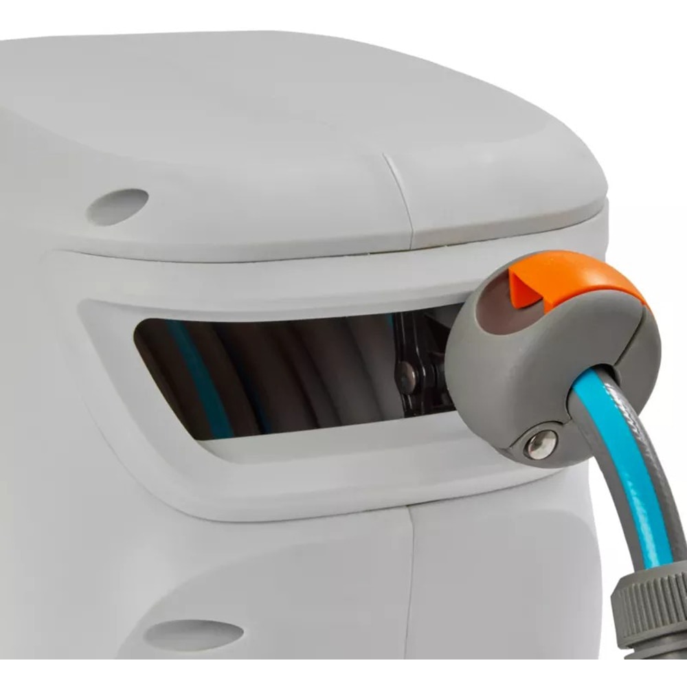 Derulator furtun automat, montaj pe perete, 20 m, polipropilena, alb