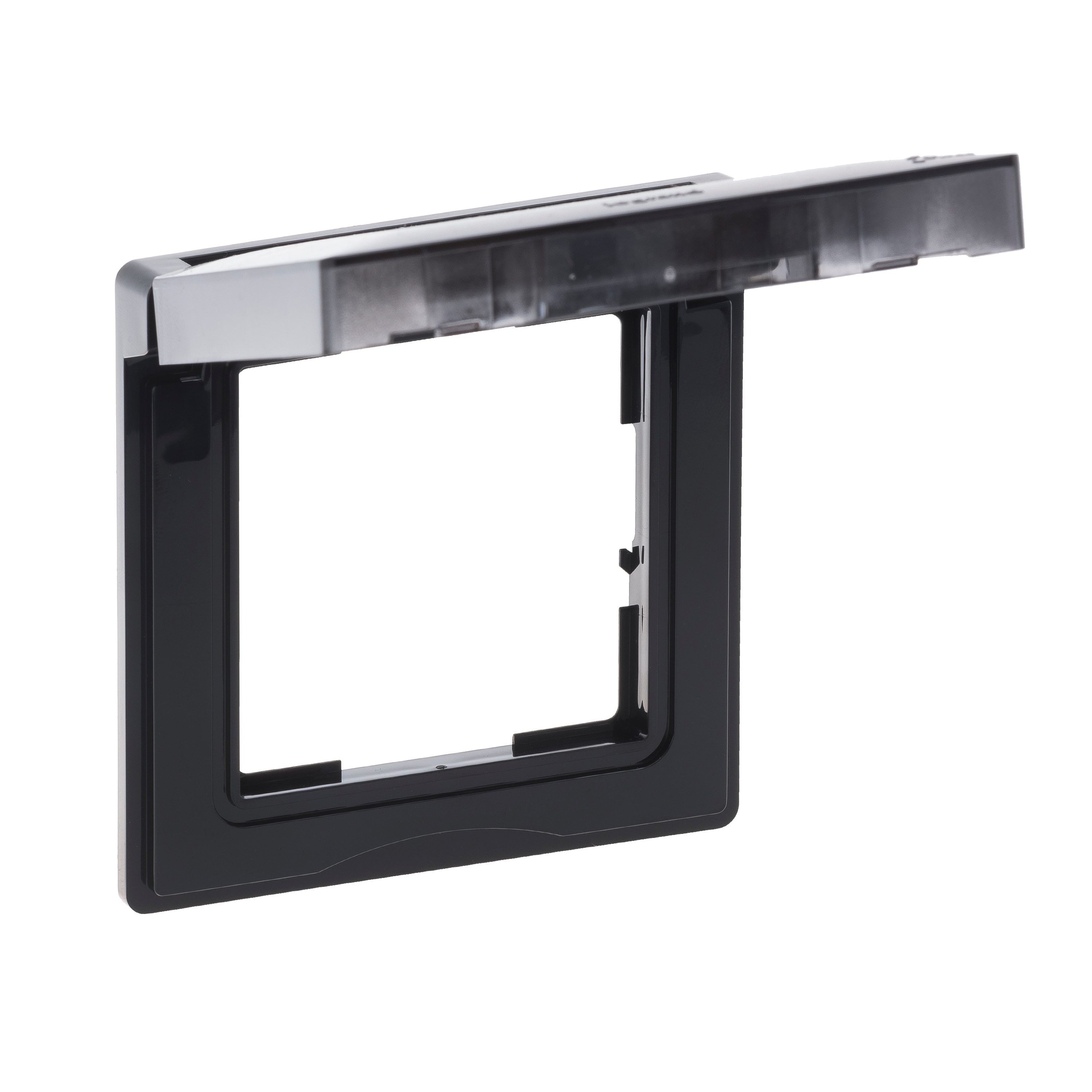 Rama 1 post, IP44, negru