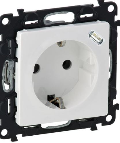 Valena Life Priza 2P+T, inc. USB C, Alb