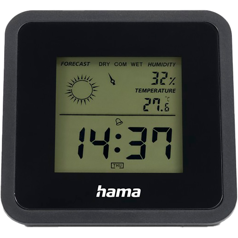 Statie HAMA 185890, Termometru, Higrometru, negru