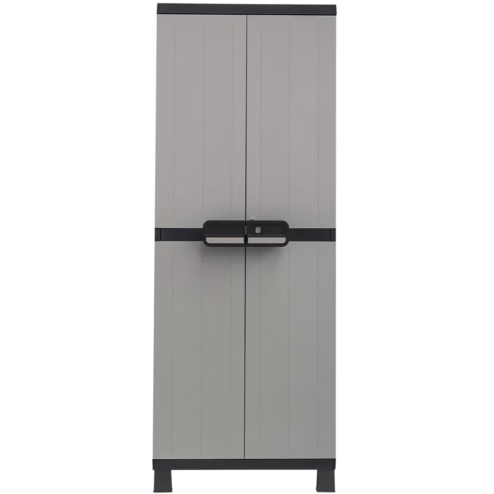 Dulap GOODHOME Links, plastic, 65 x 37 x 173 cm, gri-negru