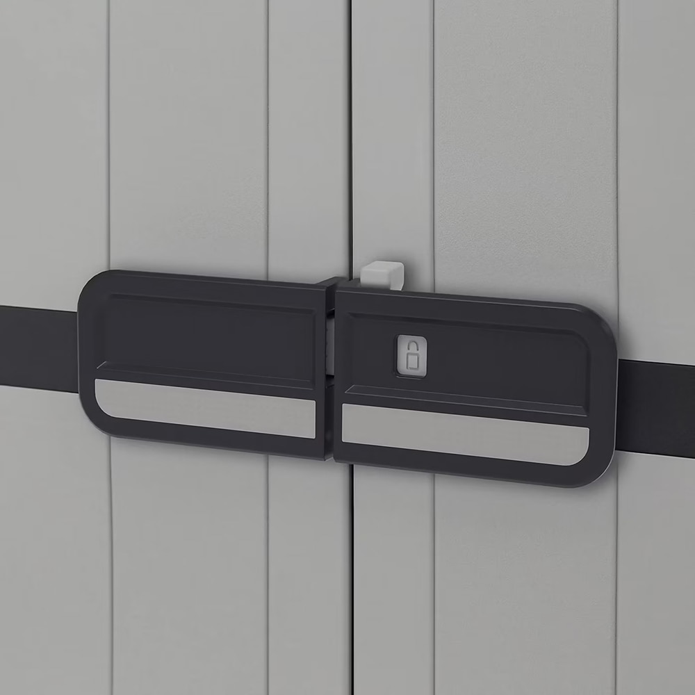 Dulap GOODHOME Links, plastic, 65 x 37 x 173 cm, gri-negru