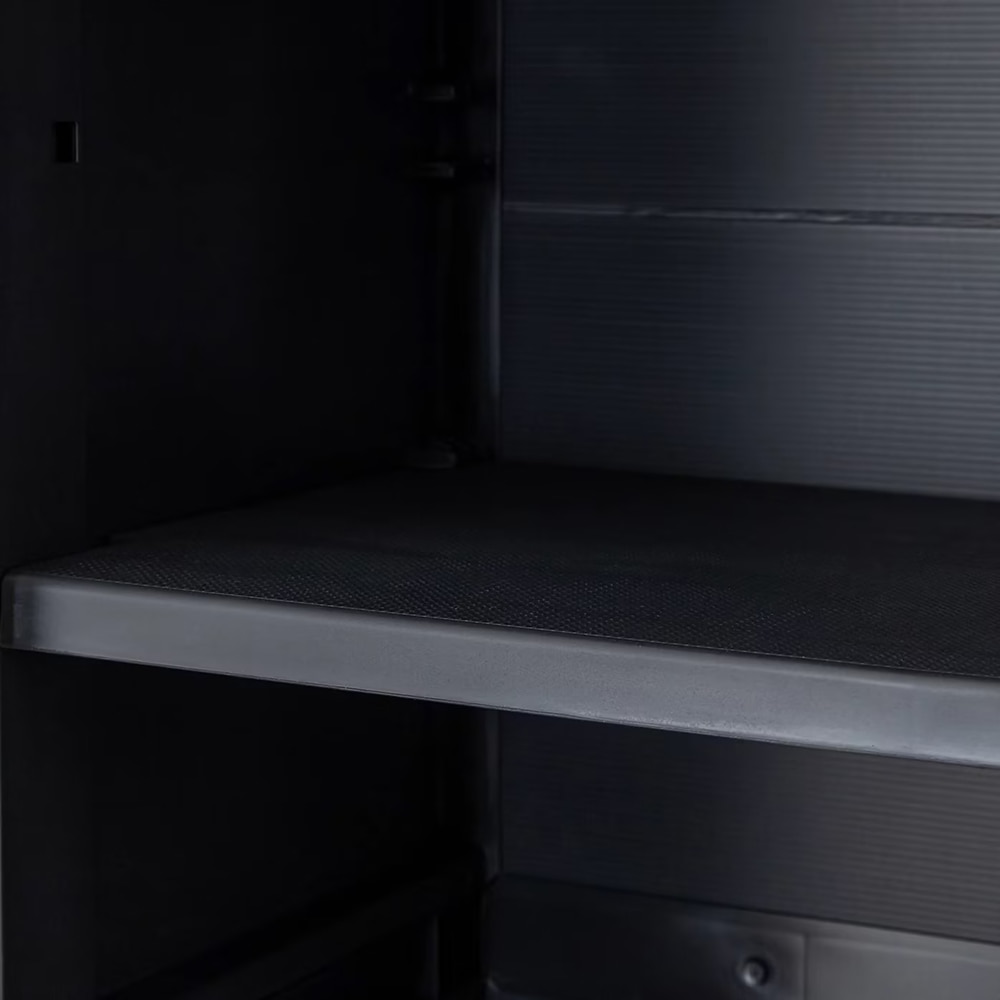 Dulap GOODHOME Links, plastic, 65 x 37 x 173 cm, gri-negru