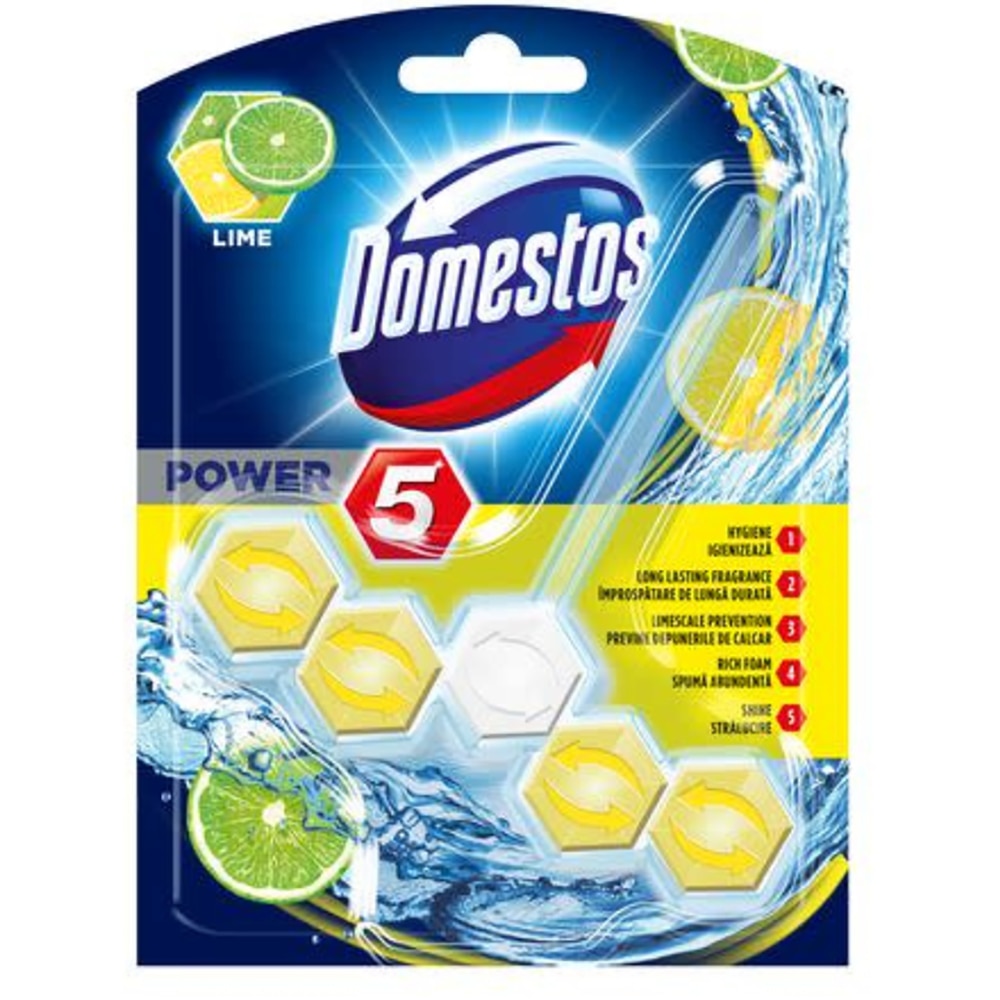 Odorizant toaleta DOMESTOS Power Lime, 55g