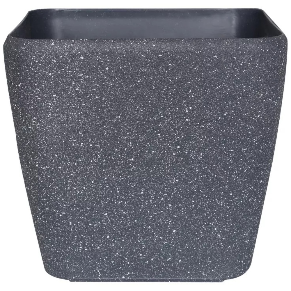 Ghiveci flori VERVE, plastic, 35 x 35 x 33 cm, negru