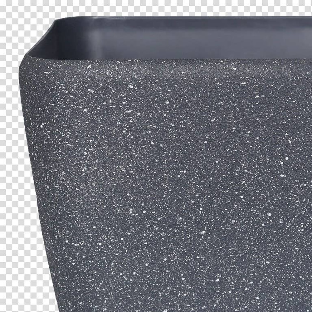 Ghiveci flori VERVE, plastic, 35 x 35 x 33 cm, negru